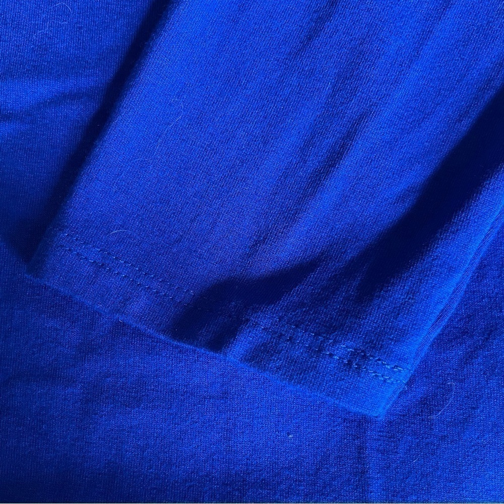 VINCE Camuto Long Sleeve Cold Shoulder Blouse Blue M - Picture 3 of 5